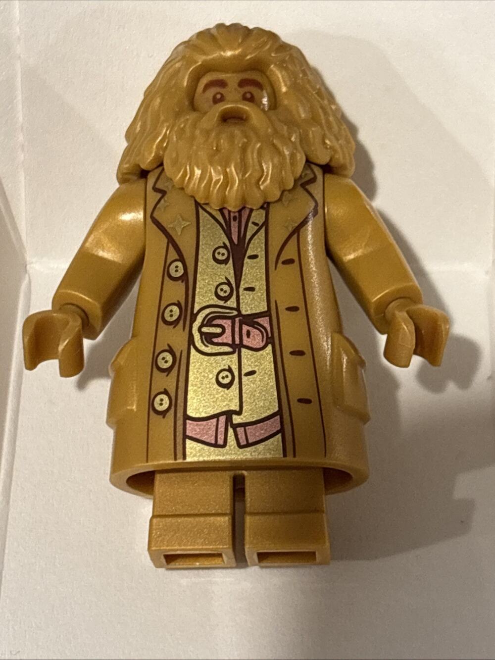 Lego Rubeus Hagrid 20th Anniversary Pearl Gold Minifigure #hp324 Set #76391